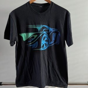 Boys, size large, Black T-shirt with Lamborghini graphic.